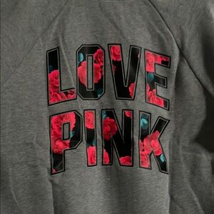 Gray Love Pink Sweatshirt